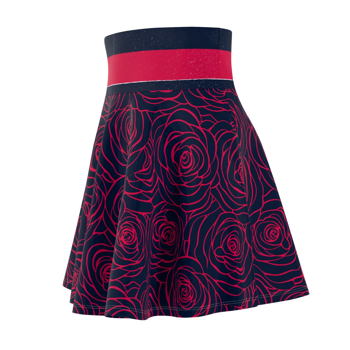 Floral Rose Print Women's Skater Skirt | Stylish and Comfortable for Any Occasion