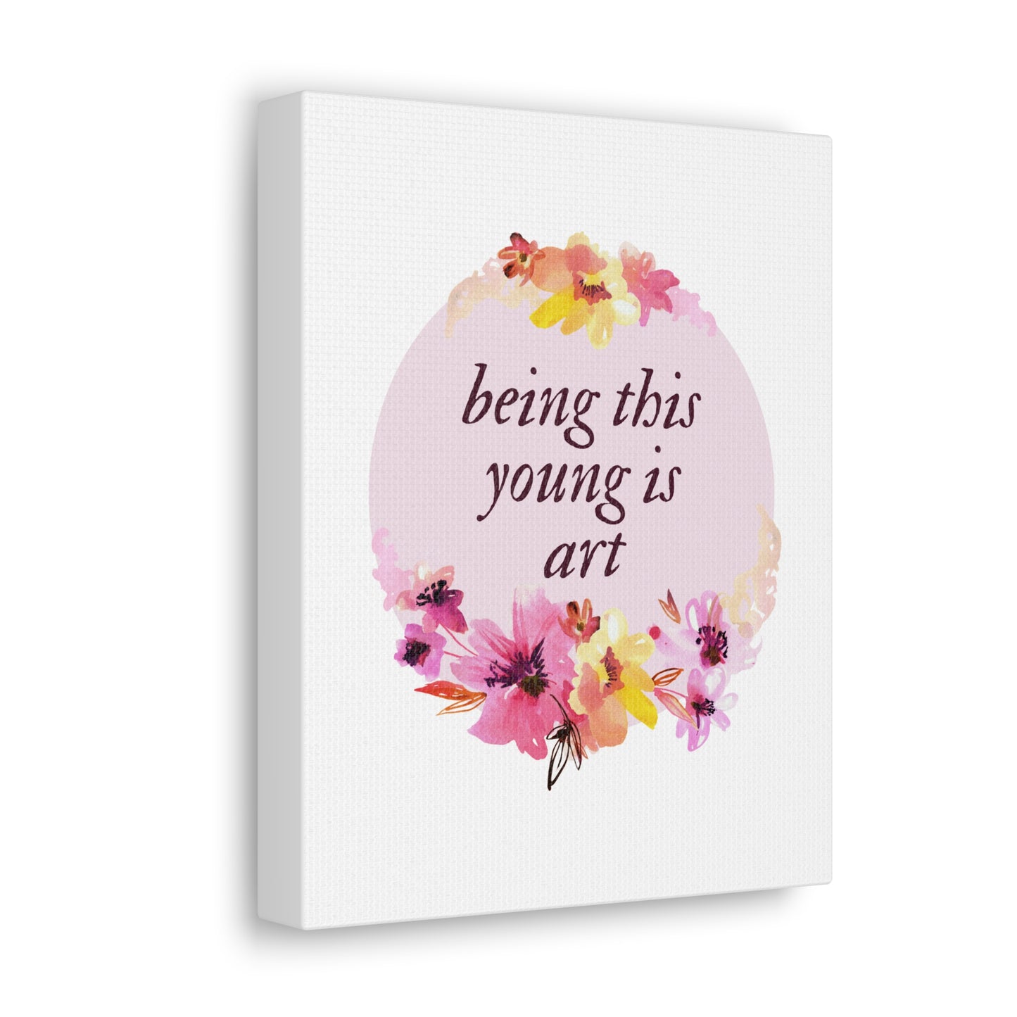 Swiftie Wall Art 1989-Inspired BEING THIS YOUNG Is Art Canvas Gallery Wraps