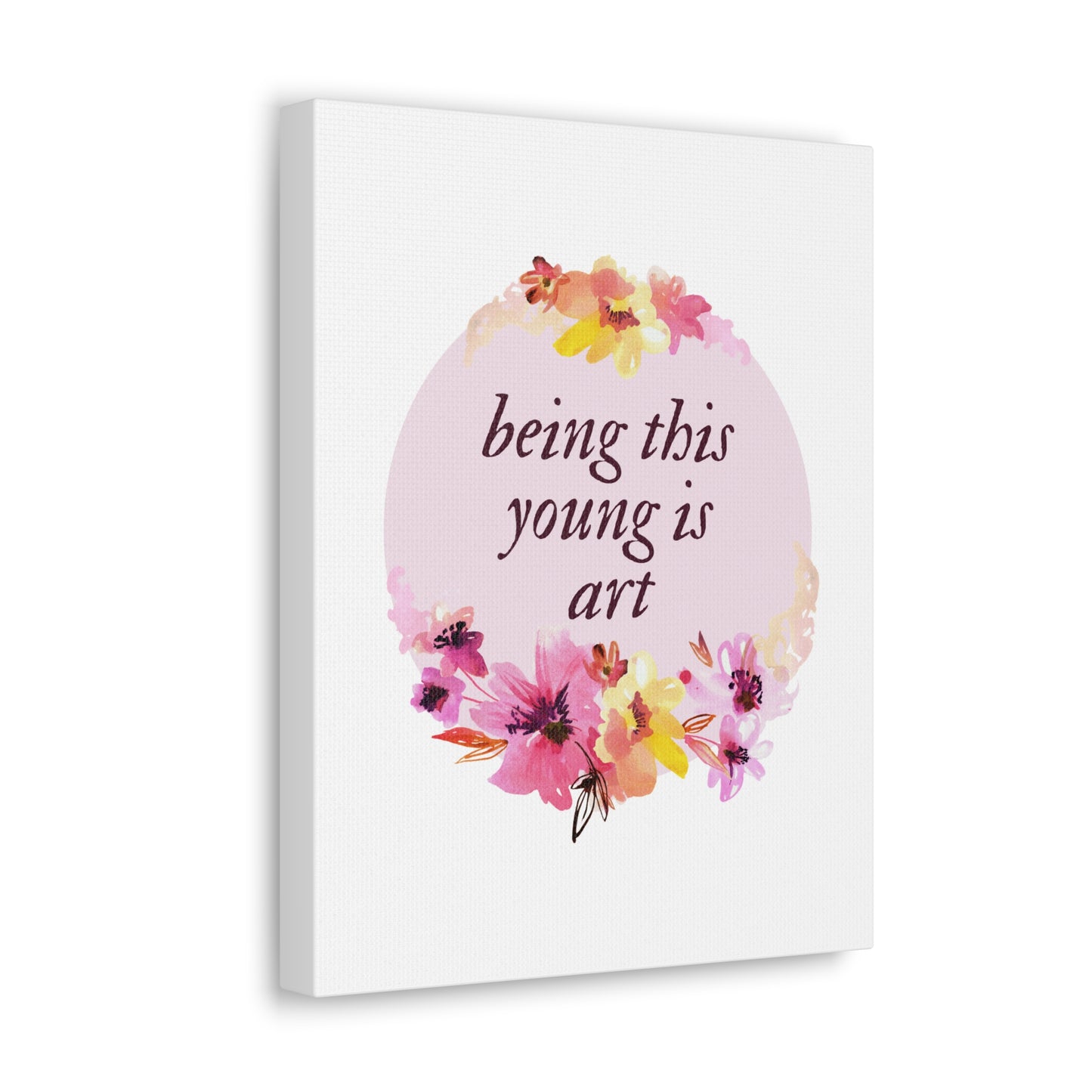 Swiftie Wall Art 1989-Inspired BEING THIS YOUNG Is Art Canvas Gallery Wraps