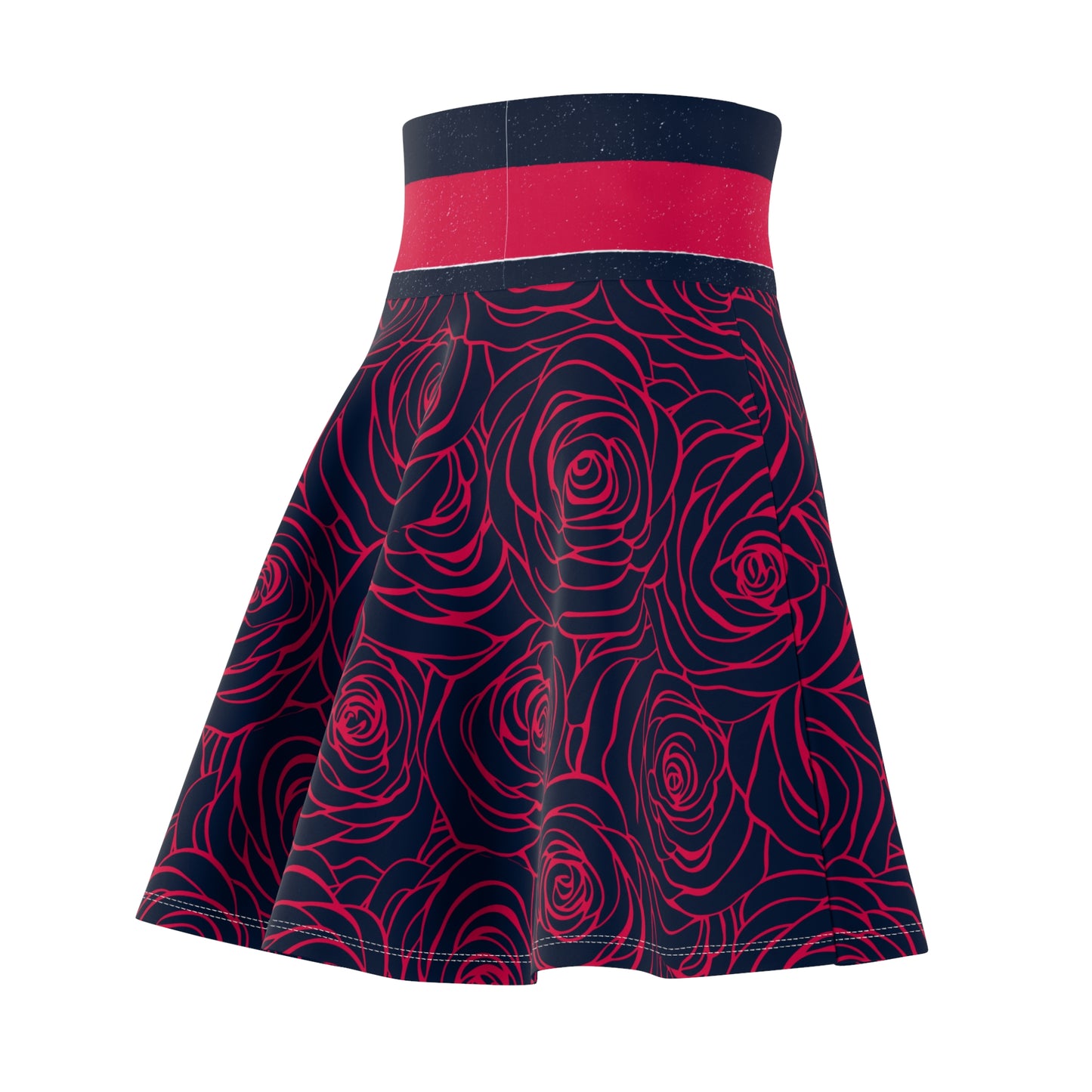 Floral Rose Print Women's Skater Skirt | Stylish and Comfortable for Any Occasion
