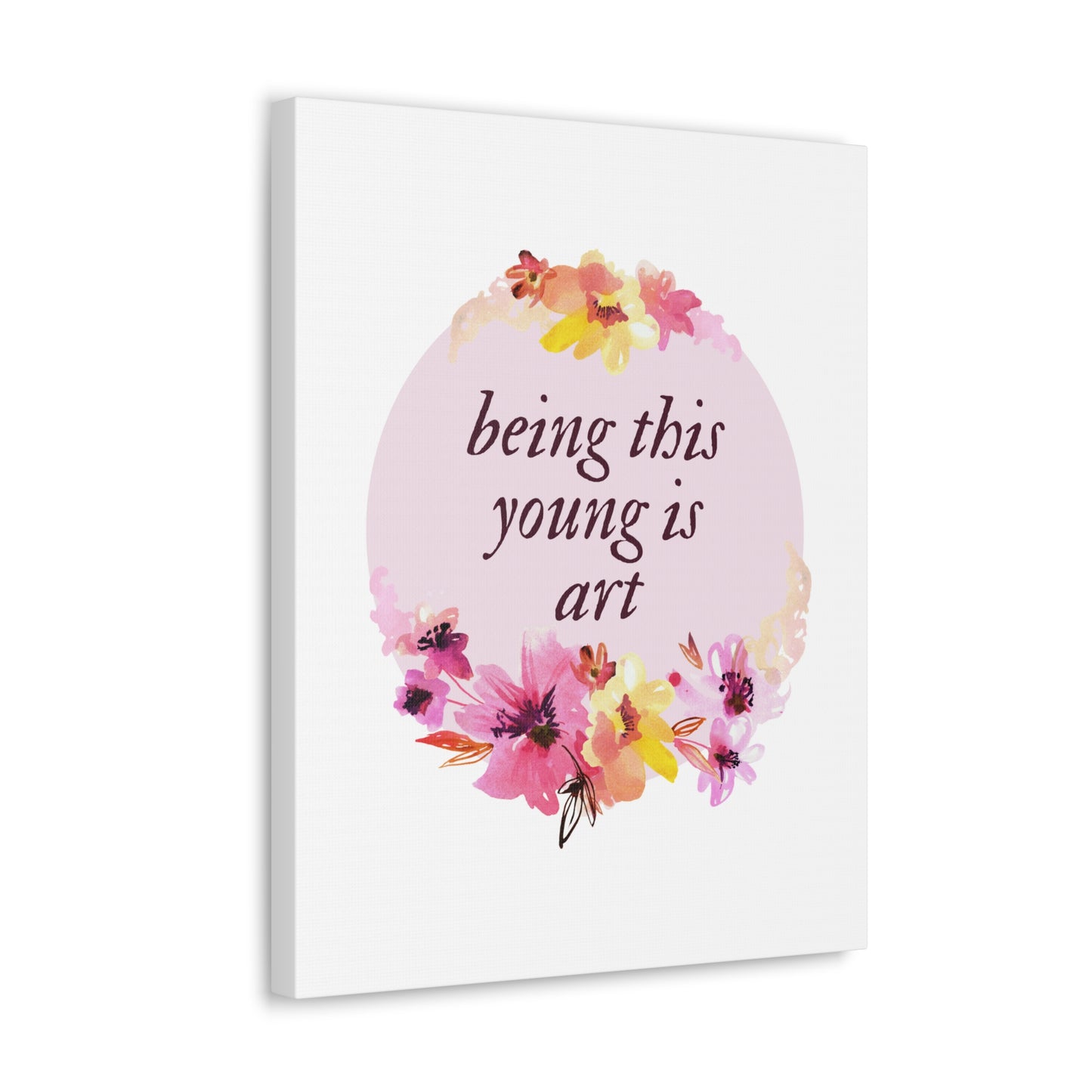 Swiftie Wall Art 1989-Inspired BEING THIS YOUNG Is Art Canvas Gallery Wraps