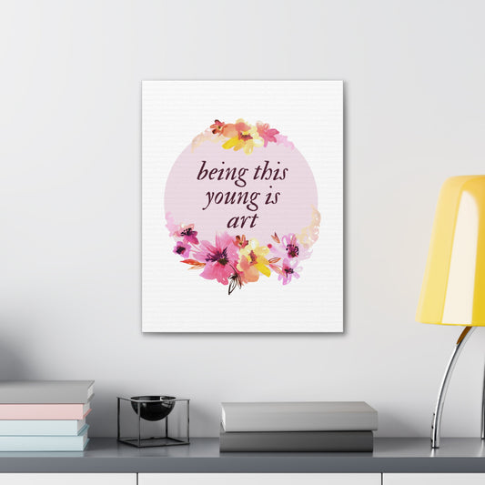 Swiftie Wall Art 1989-Inspired BEING THIS YOUNG Is Art Canvas Gallery Wraps