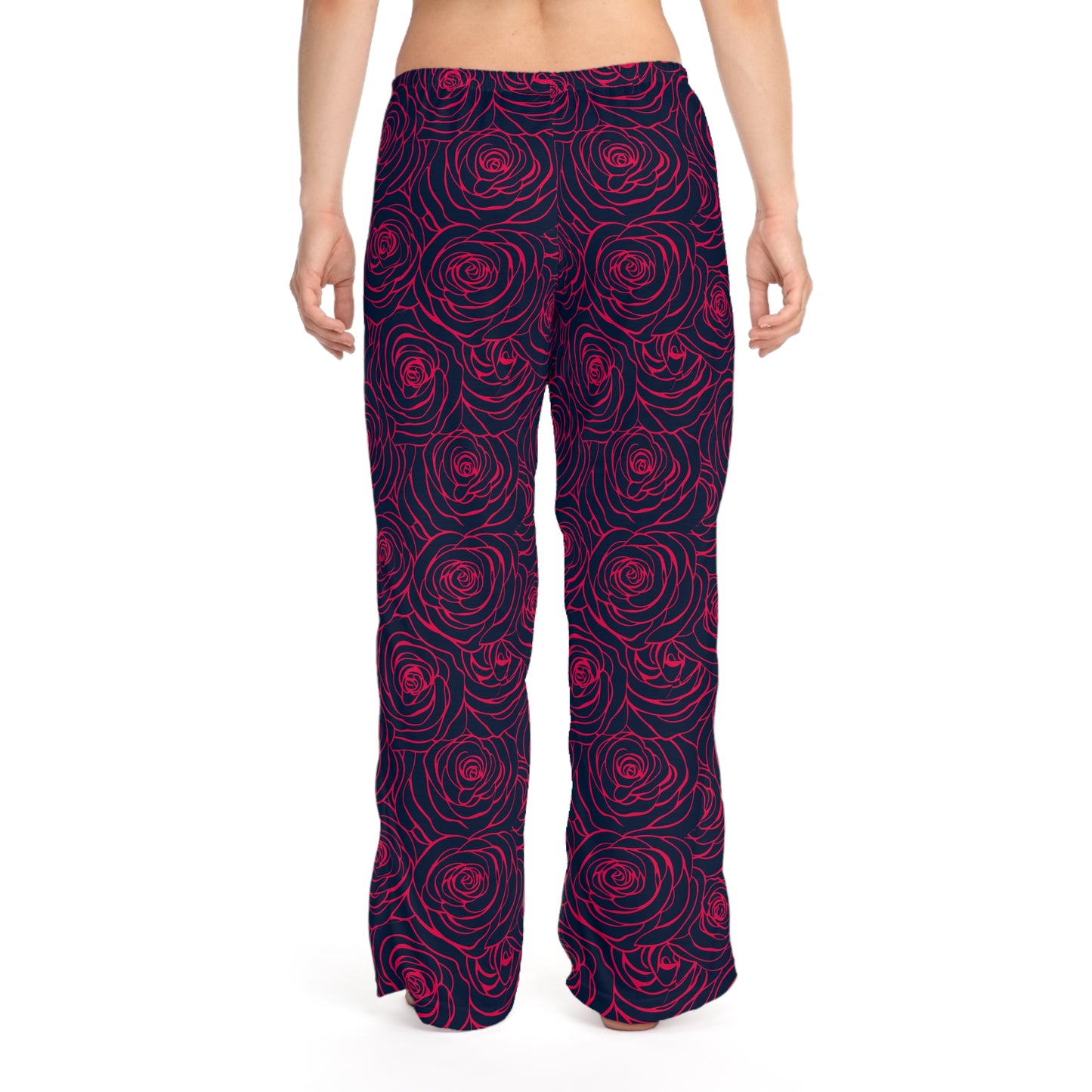 Rose Pattern Women's Pajama Pants - Cozy Floral Sleepwear for Relaxation